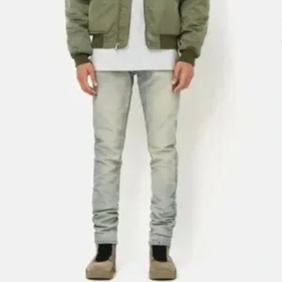 John Elliott NWOT Cast 2 ss24 Japanese Denim 3x1 Denim Slim 30wX33 Light indigo - Picture 2 of 6